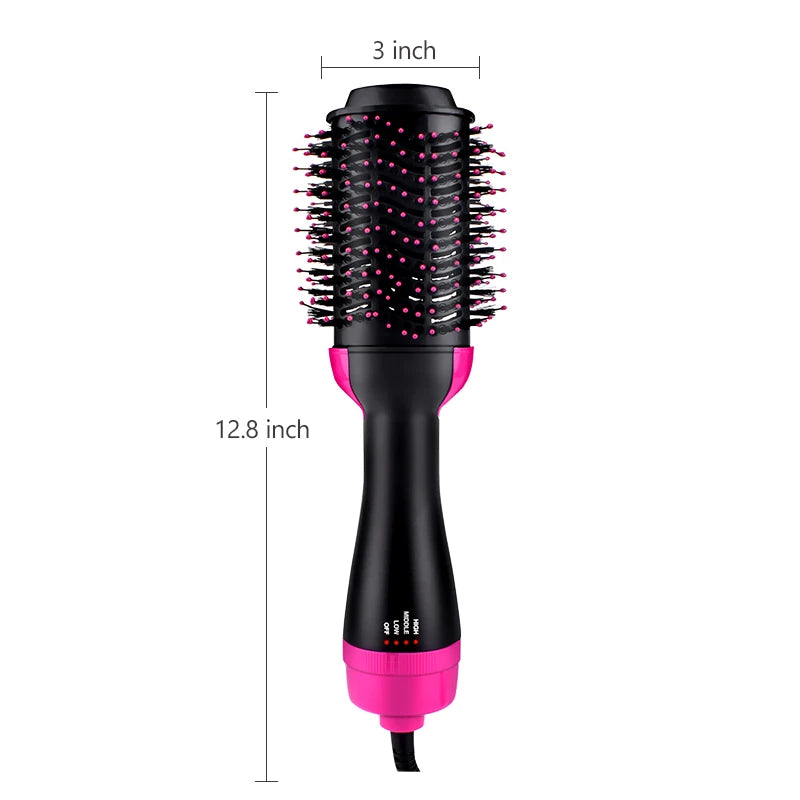 Sèche-cheveux et volumateur en une étape, brosse ronde à Air chaud 3 en 1, Anti-brûlure, ions négatifs, lisseur, peigne, bigoudi, Styler