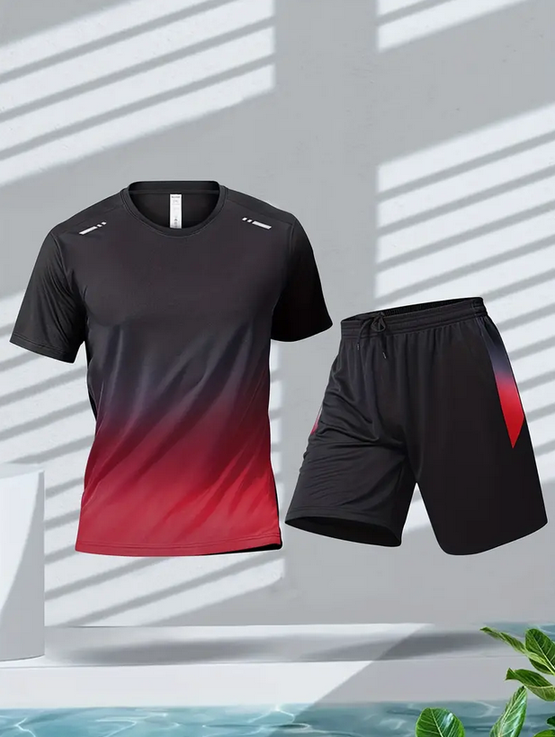 Conjunto de 2 piezas para correr y entrenamiento de baloncesto de verano para hombre