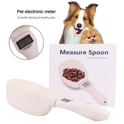 Cuchara medidora de comida para mascotas Taza medidora electrónica de comida para perros y gatos Báscula de cuchara digital Báscula de alimentos de cocina con pantalla LED