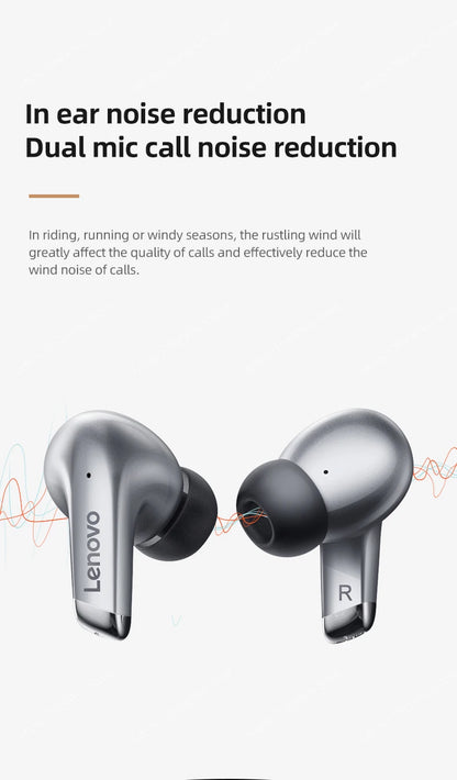 Auriculares inalámbricos Bluetooth originales Lenovo LP5 auriculares de música HiFi auriculares deportivos impermeables con micrófono nuevos