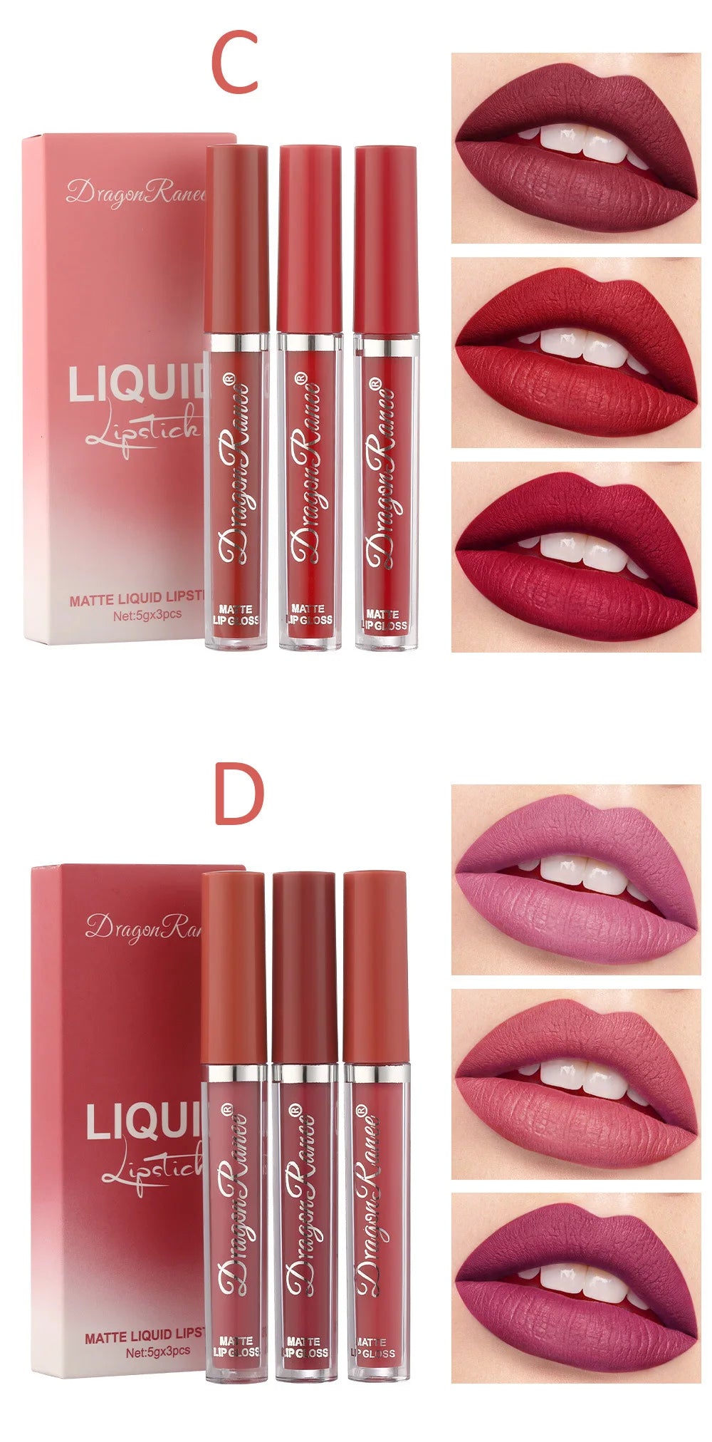 Juego de lápices labiales coreanos, maquillaje para mujeres, cosméticos de belleza, lápices labiales mate, resistentes al agua, de larga duración, el mejor tinte líquido para labios