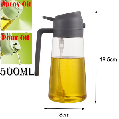 Pulverizador de aceite en aerosol de plástico 2 en 1, botella pulverizadora de aceite, dispensador de aceite, tarro de aceite, vinagrera, barbacoa, cocina, hornear, asar, Picnic, herramienta de cocina