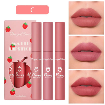 Juego de lápices labiales coreanos, maquillaje para mujeres, cosméticos de belleza, lápices labiales mate, resistentes al agua, de larga duración, el mejor tinte líquido para labios