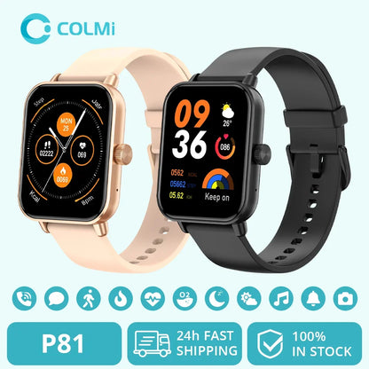 Reloj inteligente COLMI P81 con llamadas de voz, pantalla Ultra de 1,9 pulgadas, monitor de salud 24H, más de 100 modos deportivos, reloj inteligente Bluetooth para hombres y mujeres