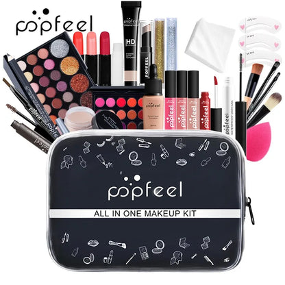 POPFEEL All In One Makeup Kit for Women Full Kit Set, All in One Makeup Sets Include Eyebrow Eyeliner Eyeshadow