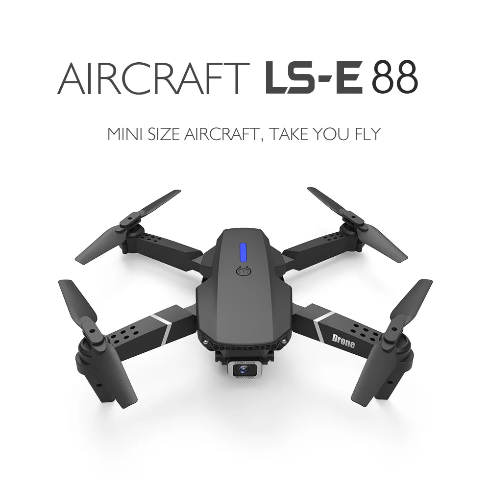 2024 E88Pro RC Drone 4K profesional con cámara HD gran angular 1080P helicóptero plegable WIFI FPV altura Hold juguete de regalo