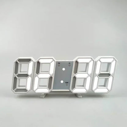 Reloj de pared digital Relojes de escritorio Alarma electrónica Decoración moderna del hogar para decoración de dormitorio Relojes de mesa LED interiores Sala de estar