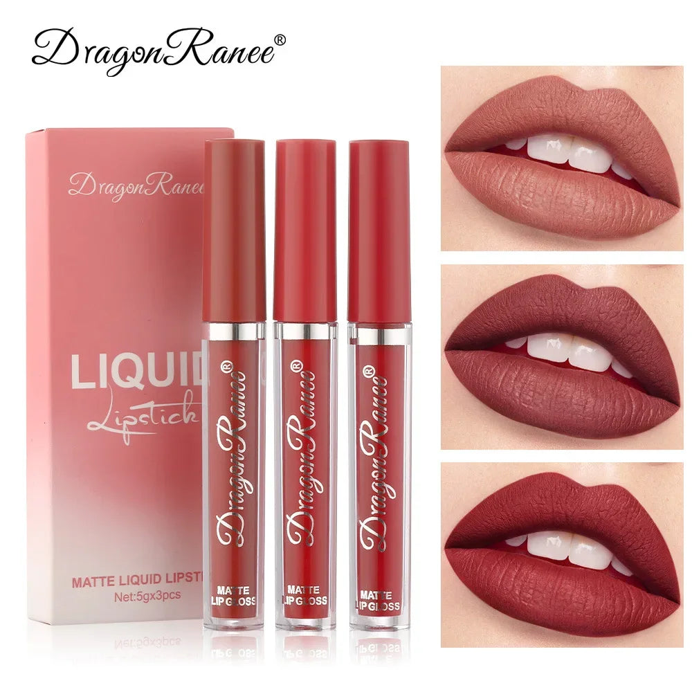 Juego de lápices labiales coreanos, maquillaje para mujeres, cosméticos de belleza, lápices labiales mate, resistentes al agua, de larga duración, el mejor tinte líquido para labios