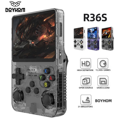 Console de jeux vidéo rétro R36S, Open Source, 128 go, système Linux, écran IPS de 3.5 pouces, lecteur vidéo de poche Portable, 64 go de jeux