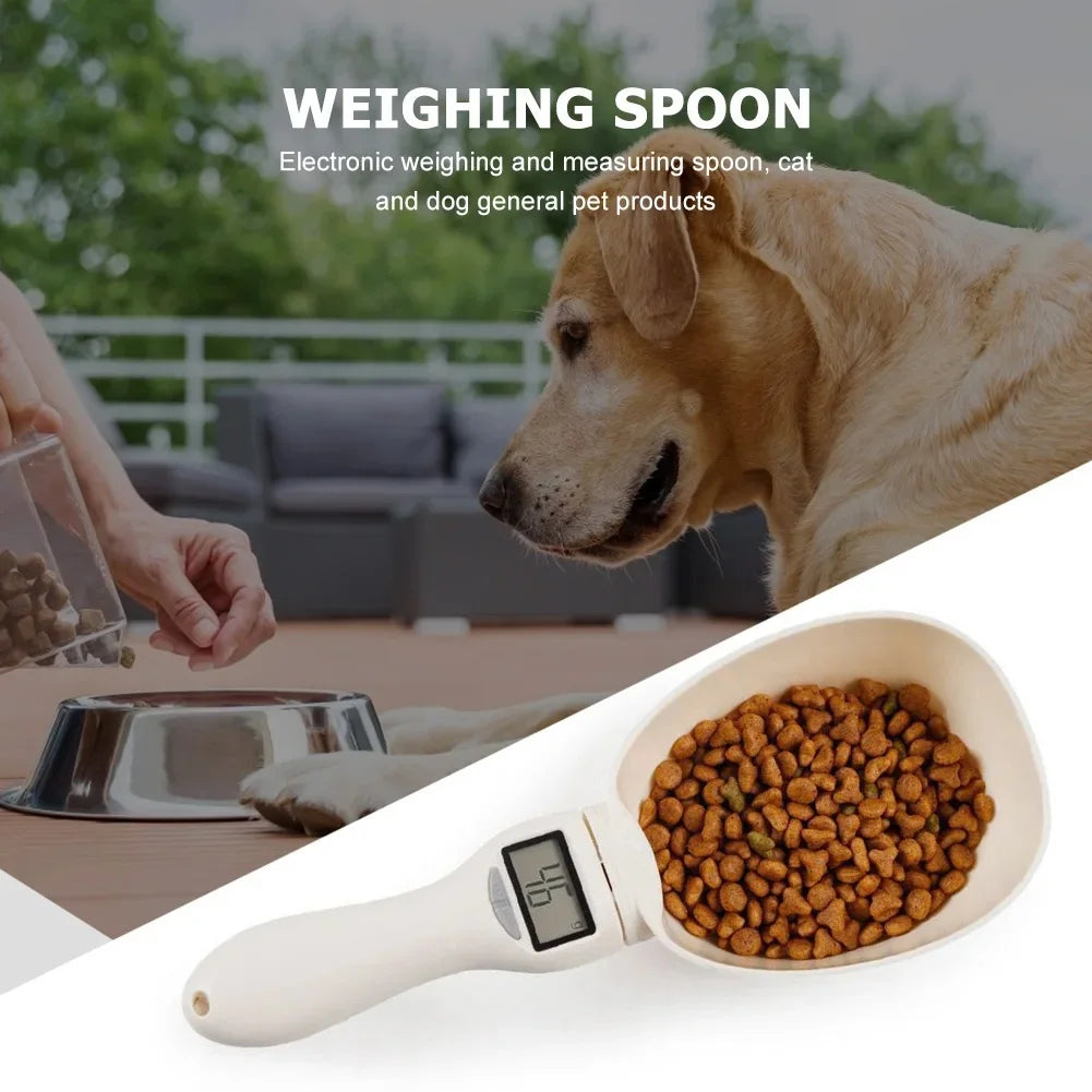 Cuchara medidora de comida para mascotas Taza medidora electrónica de comida para perros y gatos Báscula de cuchara digital Báscula de alimentos de cocina con pantalla LED