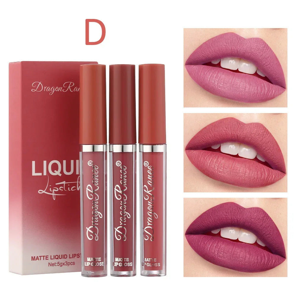 Juego de lápices labiales coreanos, maquillaje para mujeres, cosméticos de belleza, lápices labiales mate, resistentes al agua, de larga duración, el mejor tinte líquido para labios