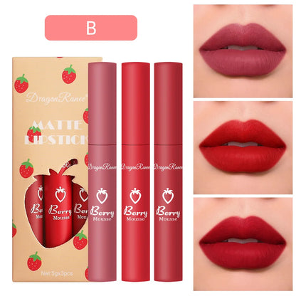 Juego de lápices labiales coreanos, maquillaje para mujeres, cosméticos de belleza, lápices labiales mate, resistentes al agua, de larga duración, el mejor tinte líquido para labios