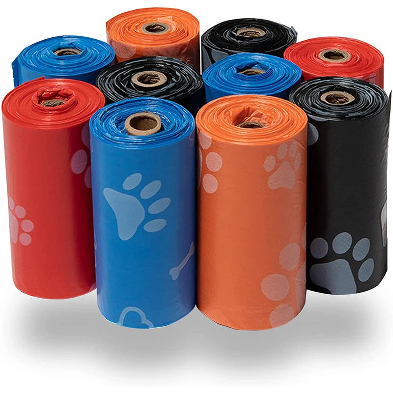 120 rollos Bolsa para popó para perros limpieza al aire libre Bolsa para popó limpieza al aire libre suministros para mascotas para perros 15 bolsas/rollo bolsa de basura de repuesto suministros para mascotas