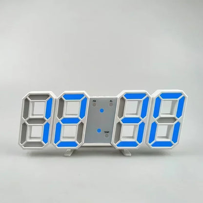 Reloj de pared digital Relojes de escritorio Alarma electrónica Decoración moderna del hogar para decoración de dormitorio Relojes de mesa LED interiores Sala de estar