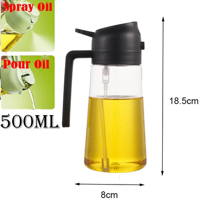 Pulverizador de aceite en aerosol de plástico 2 en 1, botella pulverizadora de aceite, dispensador de aceite, tarro de aceite, vinagrera, barbacoa, cocina, hornear, asar, Picnic, herramienta de cocina