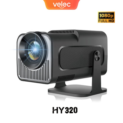 Velec HY320 Mini proyector actualizado 4K Android 11 WiFi 6 BT 5,0 Allwinner H713 proyector portátil para el hogar y exteriores HY320 MINI