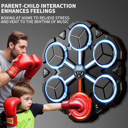 Bluetooth música boxeo objetivo hogar montado en la pared niños adultos velocidad entrenador Hit Fitness entretenimiento máquina de boxeo