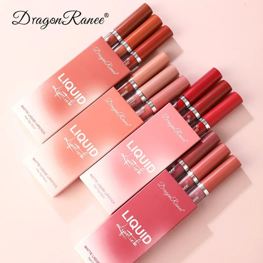 Juego de lápices labiales coreanos, maquillaje para mujeres, cosméticos de belleza, lápices labiales mate, resistentes al agua, de larga duración, el mejor tinte líquido para labios