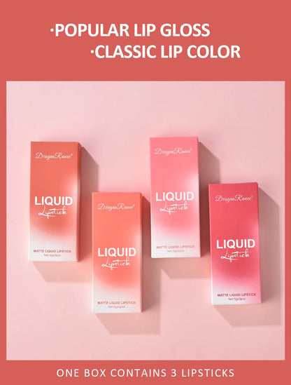 Juego de lápices labiales coreanos, maquillaje para mujeres, cosméticos de belleza, lápices labiales mate, resistentes al agua, de larga duración, el mejor tinte líquido para labios