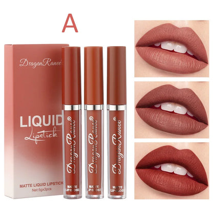 Juego de lápices labiales coreanos, maquillaje para mujeres, cosméticos de belleza, lápices labiales mate, resistentes al agua, de larga duración, el mejor tinte líquido para labios