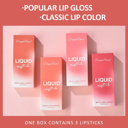 Juego de lápices labiales coreanos, maquillaje para mujeres, cosméticos de belleza, lápices labiales mate, resistentes al agua, de larga duración, el mejor tinte líquido para labios