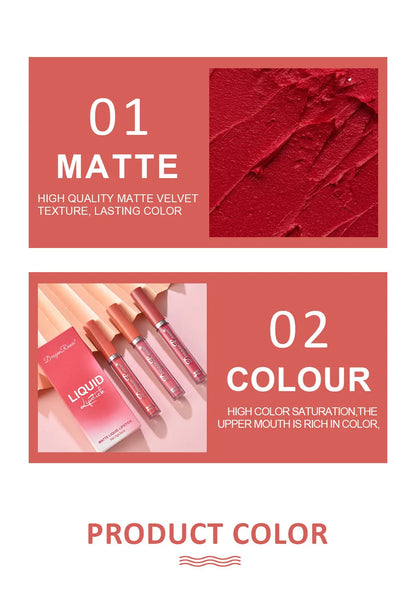 Juego de lápices labiales coreanos, maquillaje para mujeres, cosméticos de belleza, lápices labiales mate, resistentes al agua, de larga duración, el mejor tinte líquido para labios