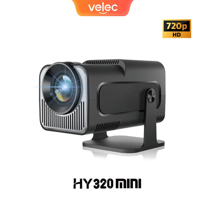 Velec HY320 Mini proyector actualizado 4K Android 11 WiFi 6 BT 5,0 Allwinner H713 proyector portátil para el hogar y exteriores HY320 MINI