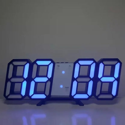 Reloj de pared digital Relojes de escritorio Alarma electrónica Decoración moderna del hogar para decoración de dormitorio Relojes de mesa LED interiores Sala de estar