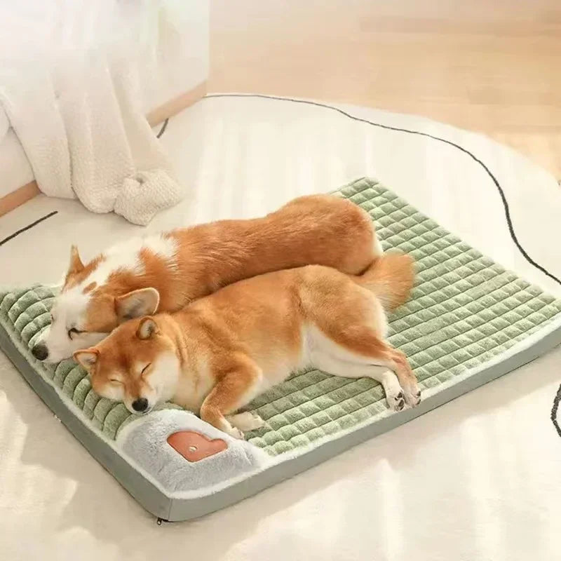 Lit pour chien lavable en Machine, coussin orthopédique amovible pour chiot, oreiller d'hiver en mousse à mémoire de forme pour chiens et chats de petite, moyenne et grande taille