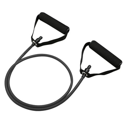 Bandas de resistencia de 5 niveles con asas para hombres, cuerda elástica para tirar de Yoga, banda de tubo para ejercicio físico para entrenamiento en casa, entrenamiento de fuerza