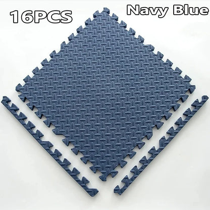 1-16 Uds. Alfombrillas de protección para gimnasio deportivo de 30x30cm, alfombrillas de grano de hoja de EVA para Yoga, alfombras de empalme antideslizantes para Fitness, entrenamiento grueso para sala de choque