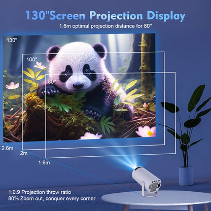 Proyector Magcubic Android 11 4K 1280*720P HY300 Dual Wifi 260ANSI 180 ° flexible BT5.0 cine al aire libre proyector portátil HY300 Pro
