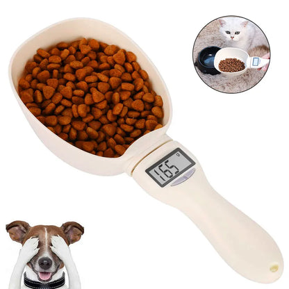 Cuchara medidora de comida para mascotas Taza medidora electrónica de comida para perros y gatos Báscula de cuchara digital Báscula de alimentos de cocina con pantalla LED