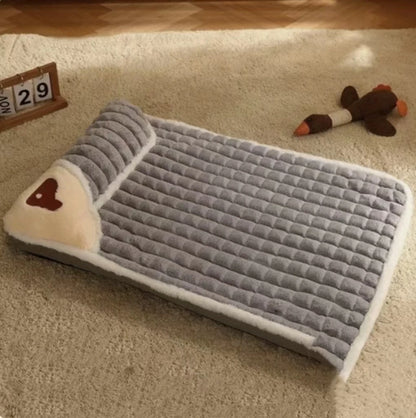 Lit pour chien lavable en Machine, coussin orthopédique amovible pour chiot, oreiller d'hiver en mousse à mémoire de forme pour chiens et chats de petite, moyenne et grande taille