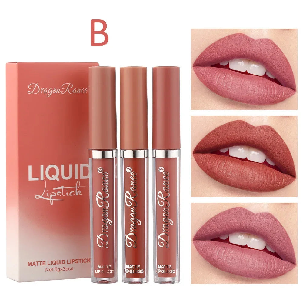 Juego de lápices labiales coreanos, maquillaje para mujeres, cosméticos de belleza, lápices labiales mate, resistentes al agua, de larga duración, el mejor tinte líquido para labios