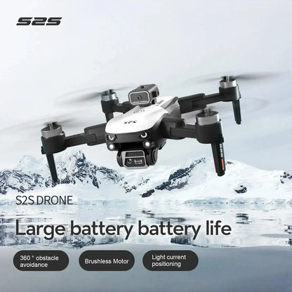 Mini Drone S2S avec caméra HD 4k 8K, pour éviter les obstacles, photographie aérienne, moteur sans balais, pliable, Rc, jouet pour enfant