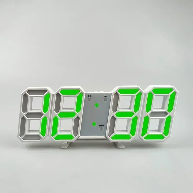 Reloj de pared digital Relojes de escritorio Alarma electrónica Decoración moderna del hogar para decoración de dormitorio Relojes de mesa LED interiores Sala de estar