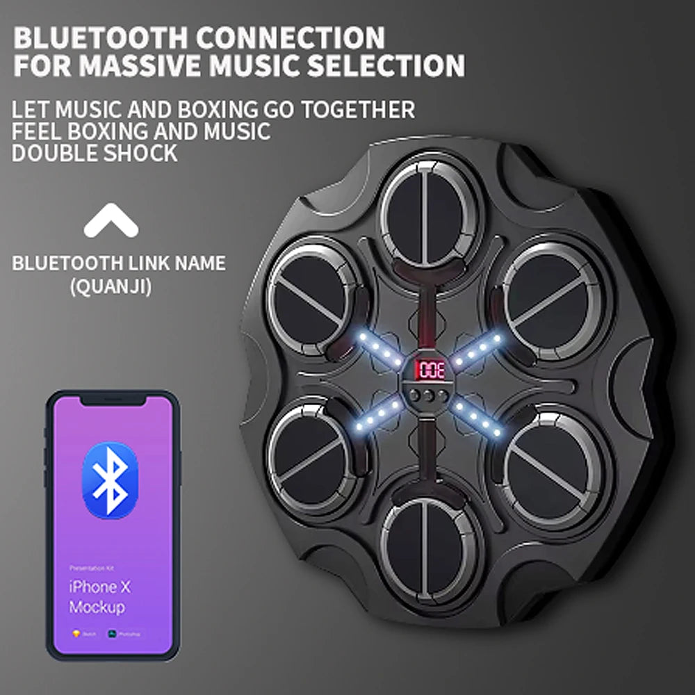 Bluetooth música boxeo objetivo hogar montado en la pared niños adultos velocidad entrenador Hit Fitness entretenimiento máquina de boxeo