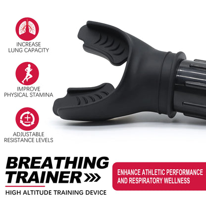 Entrenador respiratorio portátil. Mejorar la capacidad respiratoria | Resistencia ajustable, ajustable a diferentes necesidades físicas