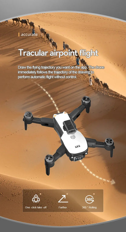 Mini Drone S2S avec caméra HD 4k 8K, pour éviter les obstacles, photographie aérienne, moteur sans balais, pliable, Rc, jouet pour enfant