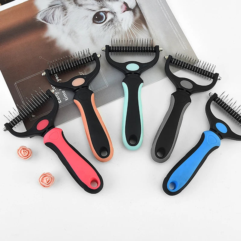 Cepillo profesional para quitar el pelo de mascotas, cortador de nudos de pelo para perros, cepillos de Peine para cachorros y gatos, suministros para el cuidado de perros